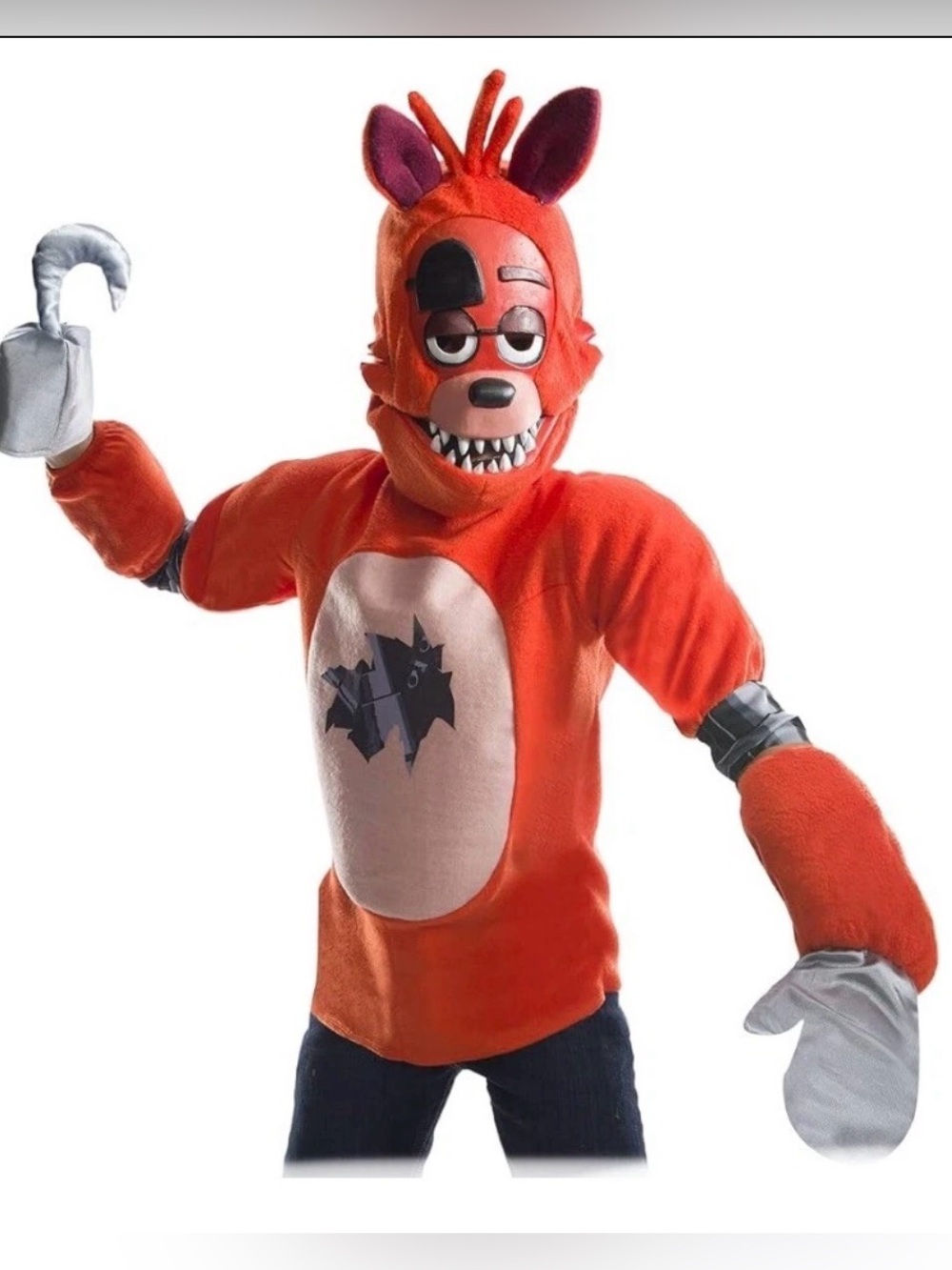Five Nights at Freddy's Foxy Kids Costume L 12-14 NEW Includes/ Mask & Shirt